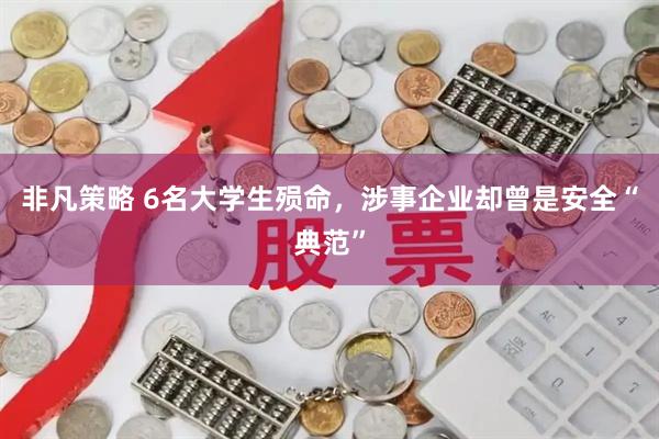 非凡策略 6名大学生殒命，涉事企业却曾是安全“典范”